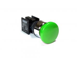 Кнопка аварийная "Грибок" без фиксации зеленая (1НO), KB34MY - EMAS