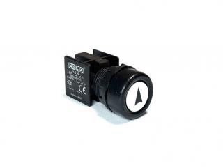 Кнопка без фиксации со стрелкой, белая (1НО), KB34RB0 - EMAS