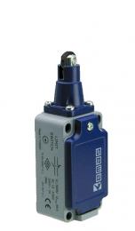 Выключатель концевой быстрого переключения линейный 3-х направленный с металлической консолью и стальным плунжером с пластиковым роликом Ф13мм (2НЗ), L52K12MUP331 - EMAS