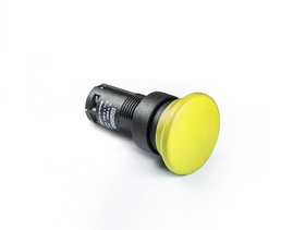 Кнопка моноблочная аварийная без фиксации, желтая (2НO), MB101MS - EMAS