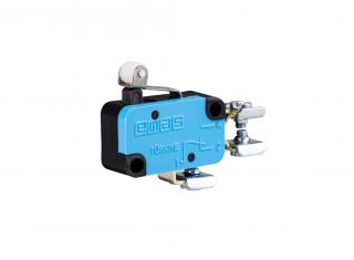 Микро выключатель с коротким рычагом и роликом Ф10мм (1CO), MK1MIP1V - EMAS