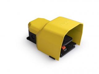 Одиночная педаль с фиксацией (2 скорости) с защитным кожухом 2x(1НО+1НЗ), PDKS11GX21 - EMAS