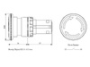 Кнопка моноблочная аварийная с фиксацией (1НO), MB100E - EMAS 