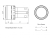 Кнопка моноблочная без фиксации, черная (2НO), MB101DH - EMAS 