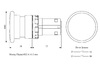 Кнопка моноблочная аварийная без фиксации, зеленая (2НO), MB101MY - EMAS 