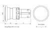 Кнопка моноблочная аварийная без фиксации, красная (1НЗ), MB200MK - EMAS 