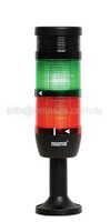 Сигнальная колонна IP40, 70 мм, LED FLASH 24V AC/DC, зуммер, цвет красный, зеленый, IK72F024ZM01 - EMAS 