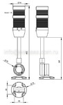 Сигнальная колонна IP40, 50 мм, LED FLASH 24V AC/DC, зуммер, цвет синий, IK51MF024ZD24 - EMAS 