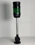 Сигнальная колонна IP40, 70 мм, LED FLASH 220V AC, цвет зеленый, IK71YF220ZD24 - EMAS 