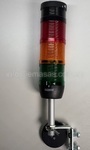 Сигнальная колонна IP40, 70 мм, LED FLASH 24V AC/DC, зуммер, цвет крас., желт., зелен., IK73F024ZD01 - EMAS 