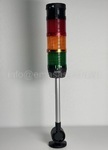 Сигнальная колонна IP40, 70 мм, LED FLASH 24V AC/DC, зуммер, цвет красн., желт., зел., IK73F024ZD24 - EMAS 