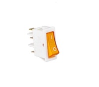 Выключатель с одной клавишей, желтый с подсветкой (1НО), A21W1S11 - EMAS 