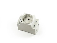 Розетка с заземлением и подсветкой на DIN-рейку 2P+E, EPREU2GL - EMAS 