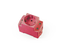 Розетка с заземлением на DIN-рейку 2P+E, EPREU2K - EMAS 