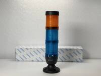 Сигнальная колонна IP65, 50 мм, LED 220V AC, цвет желтый, синий двойной, IK53SMML220XM02E - EMAS 