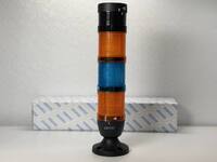 Сигнальная колонна IP40, 50 мм, LED FLASH 220V AC, зуммер, желтый, синий, желтый, IK53SMSF220ZM02 - EMAS 