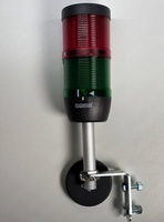 Сигнальная колонна IP65, 70 мм, LED FLASH 24V AC/DC, цвет красный, зеленый, IK72F024XD01E - EMAS 