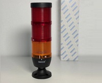 Сигнальная колонна IP65, 70 мм, LED FLASH 24V AC/DC, цвет красный, красный, желтый, IK73KKSF024XM02E - EMAS 