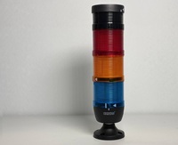 Сигнальная колонна IP40, 70 мм, LED FLASH 24V AC/DC, зуммер, цвет крас., жел., син., IK73KSMF024ZM02 - EMAS 