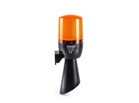 Сигнальная колонна желтая маячкового типа с звукосигнальным рожком, 12-24V AC/DC, с зуммером, IT070Y024Z - EMAS 