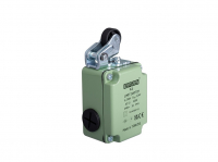 Выключатель концевой быстрого переключения угловой 1-но направленный со стальной консолью и пластмассовым роликом Ф22мм (2НЗ), L1K12MIP111 - EMAS 