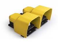 Двойная педаль (1 скорость) с защитным кожухом и основанием для ручки (1НО+1НЗ)+(1НО+1НЗ), PDKA22BB10 - EMAS 