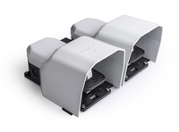 Двойная педаль (1 скорость) с защитным кожухом и основанием для ручки (1НО+1НЗ)+(1НО+1НЗ), PDKA22BB10G - EMAS 