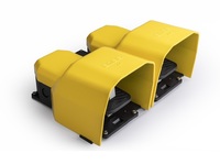 Двойная педаль (1 скорость) с защитный кожух и основанием для ручки 2x(1НО+1НЗ)+2x(1НО+1НЗ), PDKA22GG10 - EMAS 