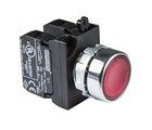 Кнопка нажимная с подсветкой-светодиод 12-30V AC/DC красная (2HO), CM161DK - EMAS 