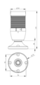Сигнальная колонна 50 мм, LED FLASH 220V AC, IP65, IK51F220XM02E - EMAS 