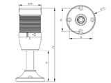 Сигнальная колонна 50 мм, LED FLASH 24V AC/DC, IP 40, IK51F024XM03 - EMAS 