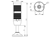 Сигнальная колонна 50 мм, LED 220V AC, IP40, IK52L220XM03 - EMAS 
