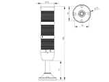 Сигнальная колонна 50 мм, LED FLASH 220V AC, IP40, IK53F220XM03 - EMAS 