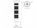Сигнальная колонна 50 мм, LED 24V AC/DC, зуммер, IP40, IK53L024ZM03 - EMAS 