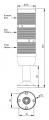 Сигнальная колонна IP40, 70 мм, LED 24V AC/DC, цвет красный, желтый, зеленый, IK73L024XM01 - EMAS 