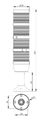 Сигнальная колонна 70 мм, LED FLESH 24V AC/DC, IP65, IK74SSYKF024XM01E - EMAS 
