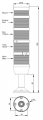 Сигнальная колонна IP40, 70 мм, LED 24V AC/DC, зуммер, цвет красный, желтый, зеленый, IK74F024ZM01 - EMAS 
