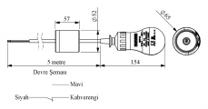 Сигнализатор уровня поплавковый 5м, SKF1A-5 - EMAS 