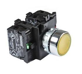Кнопка без фиксации желтая (2НO+2НЗ), CM305DS - EMAS 