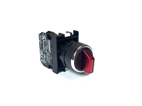 Переключатель 0-1 с фиксацией, с подсветкой-светодиод 12-30V AC/DC красный (1НО), B160SL20K - EMAS 