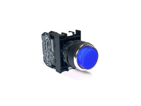 Кнопка выступающая с блоком подсветки 12-30V AC/DC, синяя (1НЗ), B290HM - EMAS 