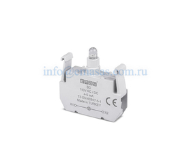 Блок подсветки с красным светодиодом 110V AC/DC, BD - EMAS 
