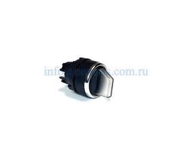 Головка переключателя 2-0-1 с фиксацией черная, BDSL30H - EMAS 