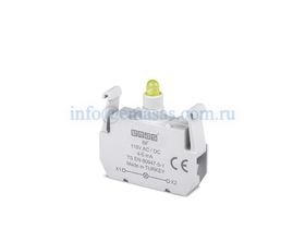 Блок подсветки с желтым светодиодом 110V AC/DC, BF - EMAS 