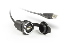 Разъем USB крепление на панель (кабель 0.5м), BUSB2005 - EMAS 