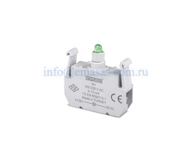 Блок подсветки с зеленым светодиодом 100-230V AC, BY - EMAS 