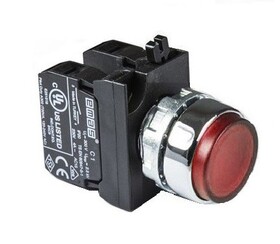 Кнопка выступающая красная (2НО), CM101HK - EMAS 