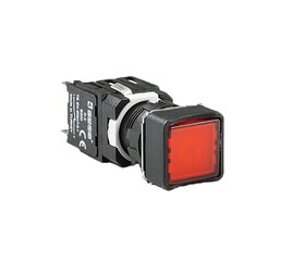 Кнопка квадратная без фиксации, красная (2НЗ), D202KDK - EMAS 