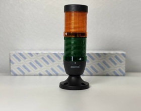 Сигнальная колонна IP65, 50 мм, LED FLASH 24V AC/DC, цвет желтый, зеленый, IK52SYF024XM02E - EMAS 