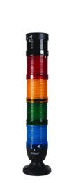 Сигнальная колонна 50 мм, LED FLASH 220V AC, зуммер, IP65, IK54F220ZM02E - EMAS 